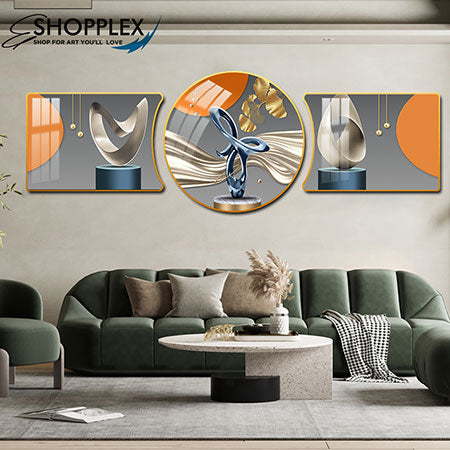 Sequential Deer Symphony 3 Piece Canvas Wall Art 3P-179