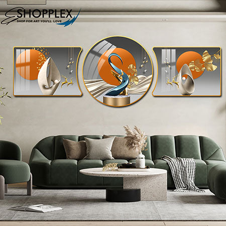 Sequential Deer Symphony 3 Piece Canvas Wall Art 3P-180