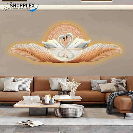 Swans in a Bowl of Feathers Wall Art F5