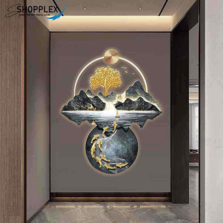 Solitary Tree on a Mountain Peak Wall Art F7