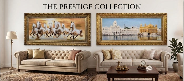 ✨ Golden Framed Fabric Art Collection ✨
