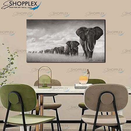 Elephant Family Wall Art