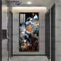 Beautiful Flower on Gold frame with 5D diamonds D171