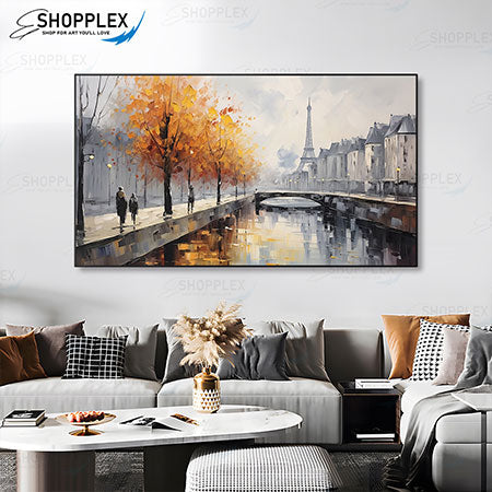 Cityscape In Autumn Canvas Wall Art O39