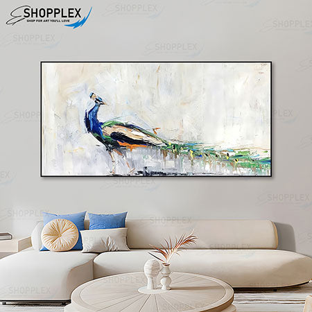 Vibrance Elegance Of a Peacock Canvas Artwork 047