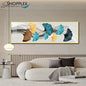 Blue and Yellow Ginkgo Leaves Landscape Wall art  P221