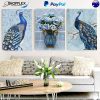 Peacock Flowers 3 piece set Quality canvas for sale Home Decoration Posters
