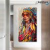 Indian Tribal Woman Design Single Piece High Quality Canvas Prints
