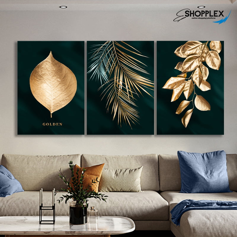Abstract Gold Leaf boat Design Single Canvas On sale Wall art Custom design