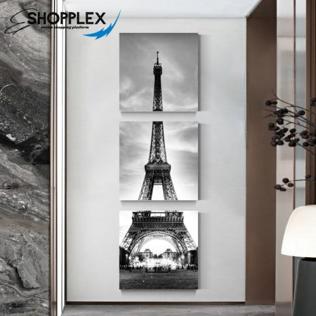 Black and white Eifel Tower Canvas Wall Artwork Prints for Sale