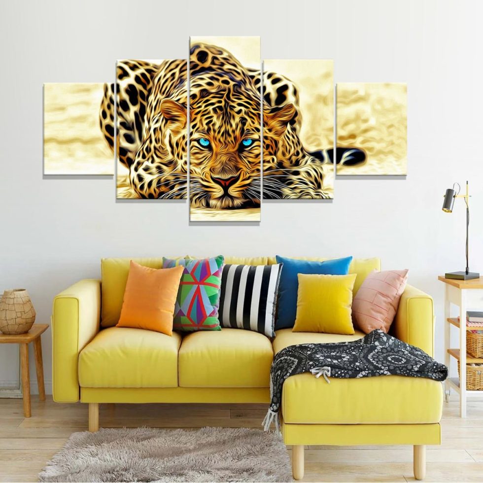Fire Eater TIgress 5 piece canvas art for living room for sale